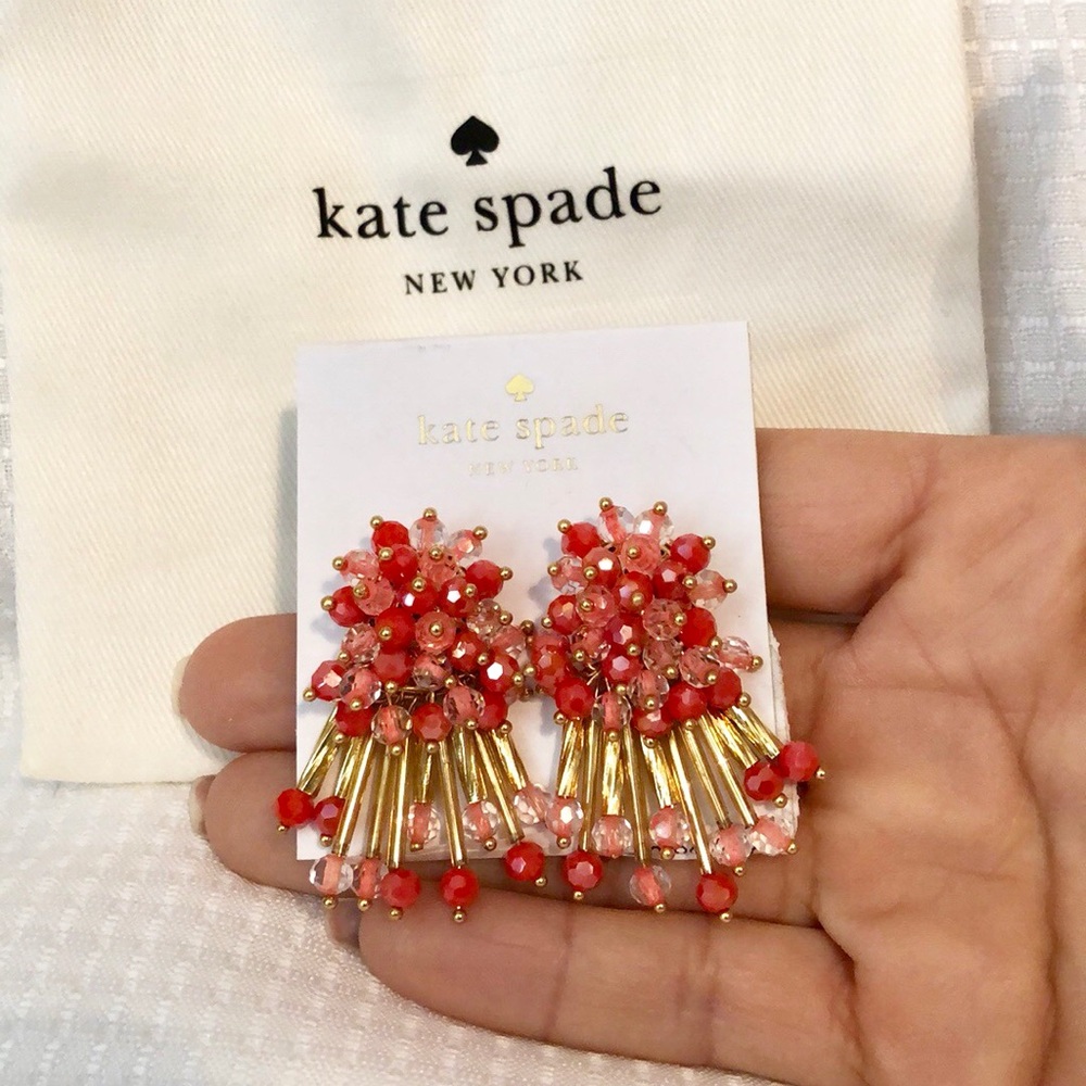 Kate Spade ♠️ Gold-Tone Bead Cluster Stud Earrings - Picture 5 of 8